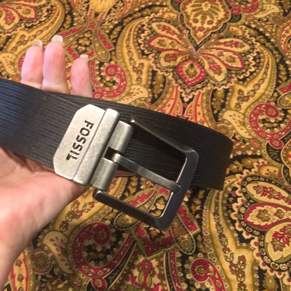 Man’s Fossil Belt Size 36 Black